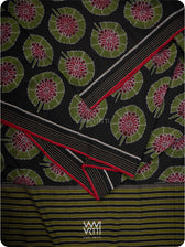 Black Lily Pond Cotton Ikat Saree