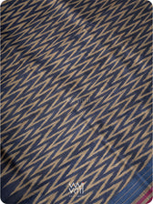 Midnight Blue Aziz Ikat Handspun Tussar Silk Saree