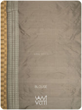 Grey Batak Butta Tea Leaf Natural Dyed Mulberry Silk Ikat Saree