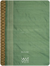 Elichi Green Daisy Mulberry Leaf Natural Dyed Mulberry Silk Ikat Saree