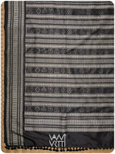 Black Palash Phool Iron Rust Natural Dyed Mulberry Silk Ikat Saree