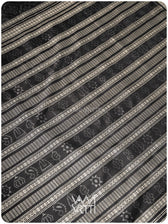 Black Palash Phool Iron Rust Natural Dyed Mulberry Silk Ikat Saree