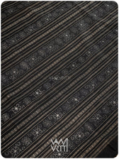 Haldi Black Matsya Rudraksh Natural Dyed Mulberry Silk Ikat Saree
