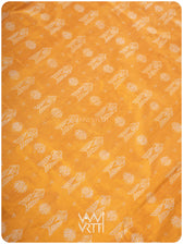 Haldi Black Matsya Rudraksh Natural Dyed Mulberry Silk Ikat Saree