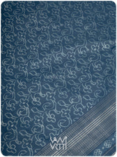 Indigo Barahamasi Phool Jaal Natural Dyed Mulberry Silk Ikat Saree