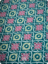 Deep Teal Blue Mastya Lily Cotton Ikat Saree