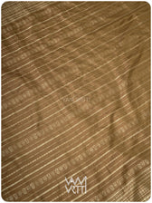 Khadi Brown Sankha Natural Dyed Mulberry Silk Ikat Saree