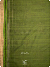 Black Lotus Parrot Fine Cotton Ikat Saree