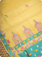 Yellow Chilika Master Weave Exclusive Handspun Tussar Silk Saree