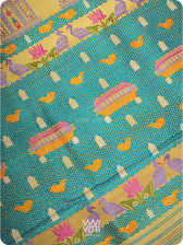 Yellow Chilika Master Weave Exclusive Handspun Tussar Silk Saree