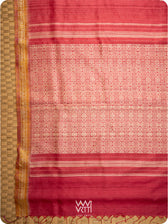 Bougainvillea pink Madhumalati Handspun Tussar Silk Saree