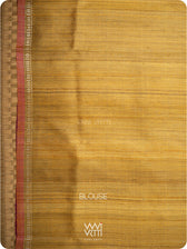 Coffee Brown Mustard Peepal Ikat Handspun Tussar Silk Saree