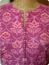 Pink Laal Jaba Cotton Ikat Blouse