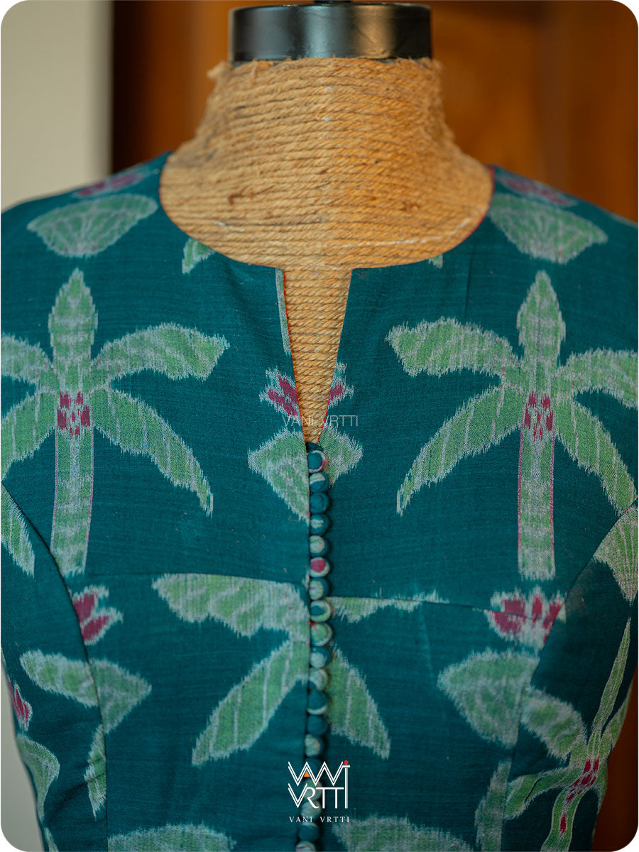 Banana Tree Ikat Cotton Blouse