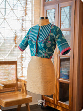 Banana Tree Ikat Yoke Cotton Blouse