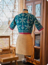 Banana Tree Ikat Yoke Cotton Blouse