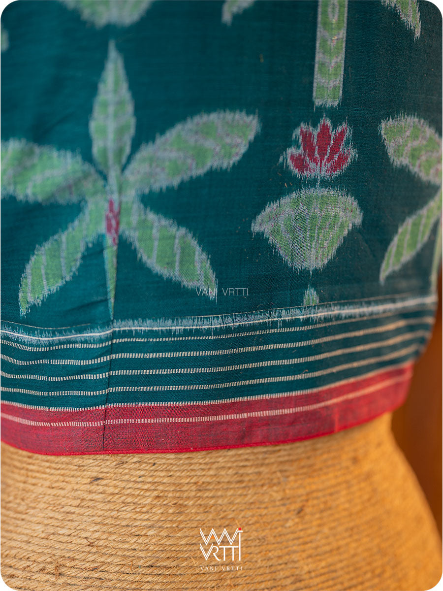 Banana Tree Ikat Yoke Cotton Blouse