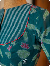 Banana Tree Ikat Yoke Cotton Blouse