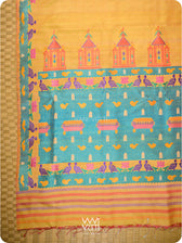 Mango Yellow Chilika Master Weave Exclusive Handspun Tussar Silk Saree