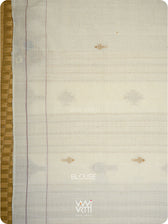 Off White Fine Tussar Fish Masterweave Kotpad Saree