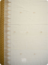Off White Fine Tussar Fish Masterweave Kotpad Saree