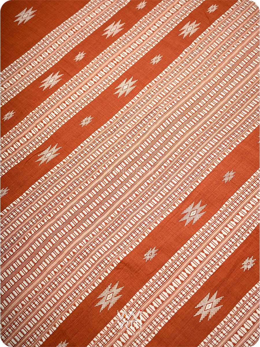 Madder Grey Temple Kotpad Cotton Saree