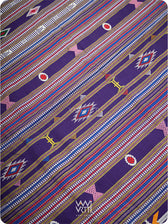 Purple Yellow Cotton Ganjam Bomkai Saree