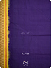 Purple Yellow Cotton Ganjam Bomkai Saree