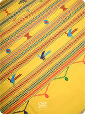 Yellow Black Bomkai Ganjam Cotton Saree