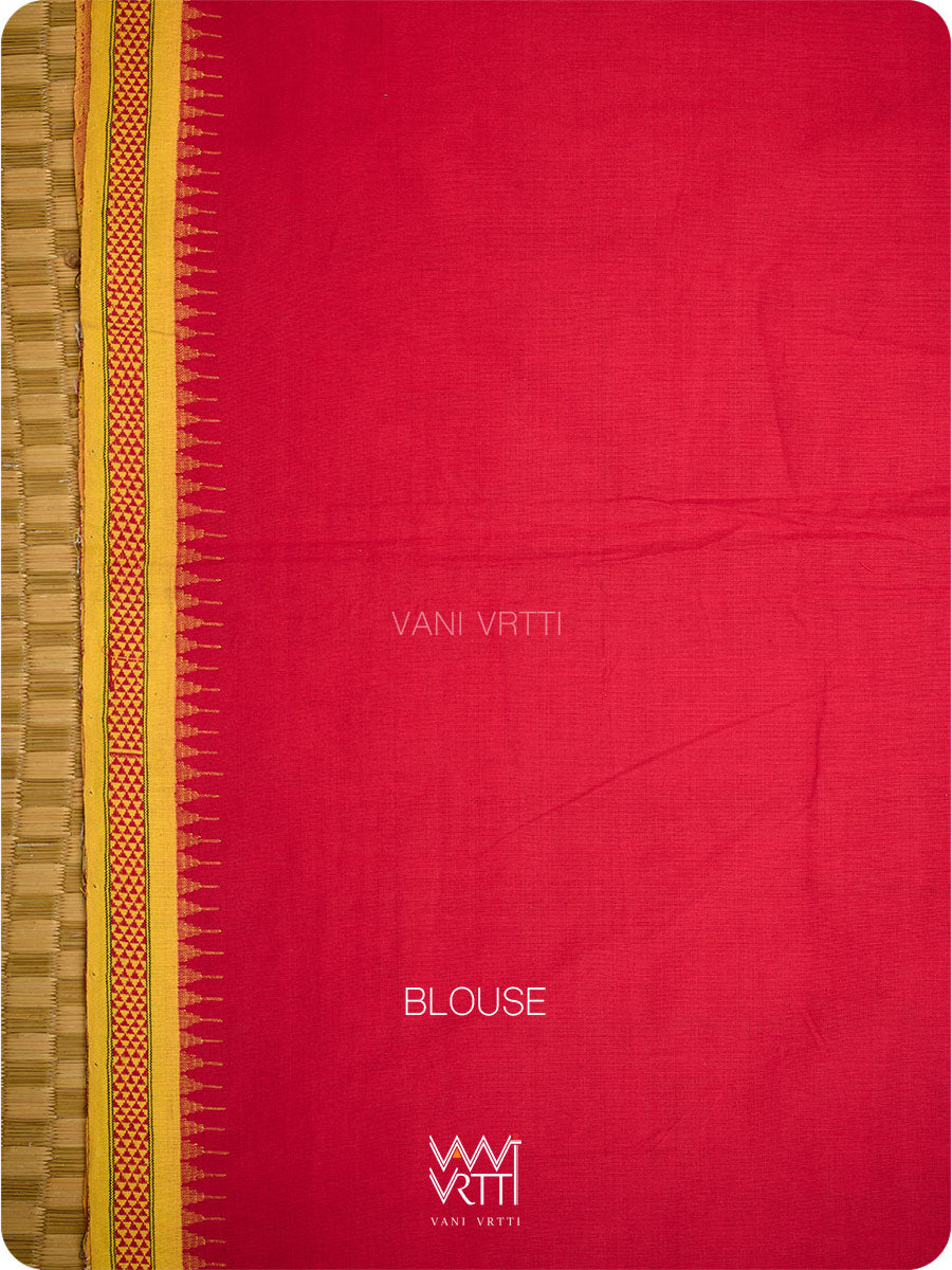 Red Black Bomkai Ganjam Cotton Saree