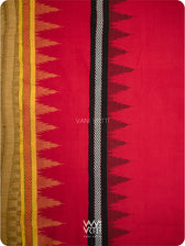 Red Black Bomkai Ganjam Cotton Saree