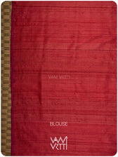Orange Red Anjana Handspun Tussar Silk Saree