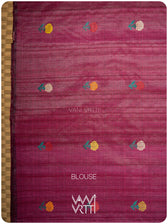 Purple Marigold Wild Garden Master Weave Exclusive Handspun Tussar Silk Saree