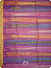 Reddish Purple Chilika Master Weave Exclusive Handspun Tussar Silk Saree