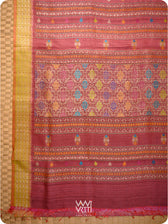 Light Brown Mustard Nightingale Master Weave Exclusive Handspun Tussar Silk Saree