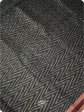 Black Aziz Ikat Handspun Tussar Silk Saree