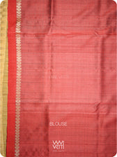 Black Aziz Ikat Handspun Tussar Silk Saree