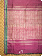 Deep Wine Bottle Green  Madhumalati Handspun Tussar Silk Sari