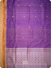 Purple Orange Nabh Butterfly Handspun Tussar Silk Saree