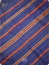 Ink Blue Nargis Ikat Handspun Tussar Silk Sari