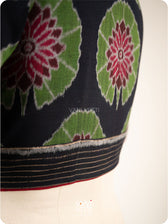 Black Lily Pond Cotton Ikat Blouse