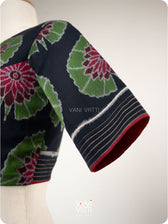 Black Lily Pond Cotton Ikat Blouse