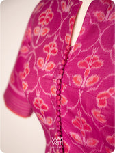 Purplish Pink Laal Jaba Cotton Ikat Blouse