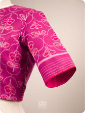 Purplish Pink Laal Jaba Cotton Ikat Blouse