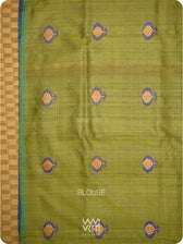 Deep Lilac Pomegranate Jaal Handspun Tussar Silk Saree