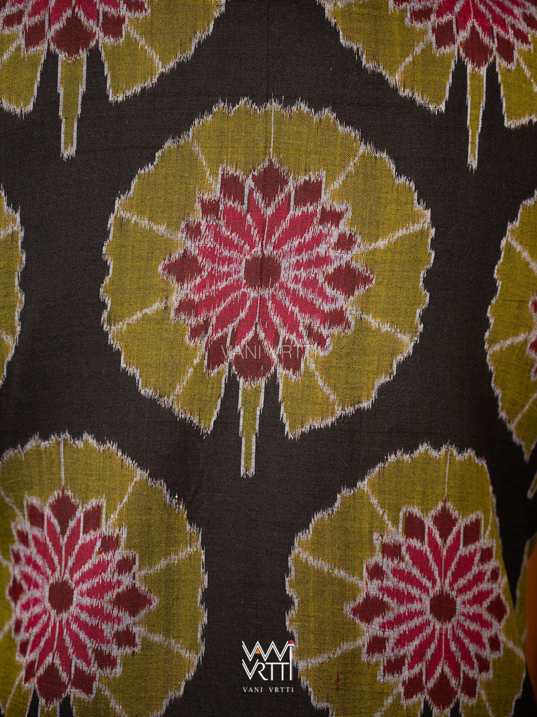 Black Lily Pond Cotton Ikat Reversible Jacket