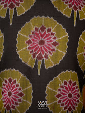 Black Lily Pond Cotton Ikat Reversible Jacket