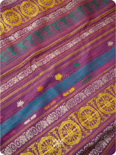 Rose Pink Purple Airavata Konark Double Palla Handspun Tussar Silk Saree