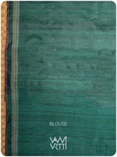 Bottle Green Chrysanthemum Master Weave Designer Handspun Ikat Tussar Silk Sari