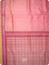 Rose Pink Purple Madhumalati Handspun Tussar Silk Saree